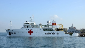 （C）Tuoi tre,Trong Thiet、訓練に参加する軍医船