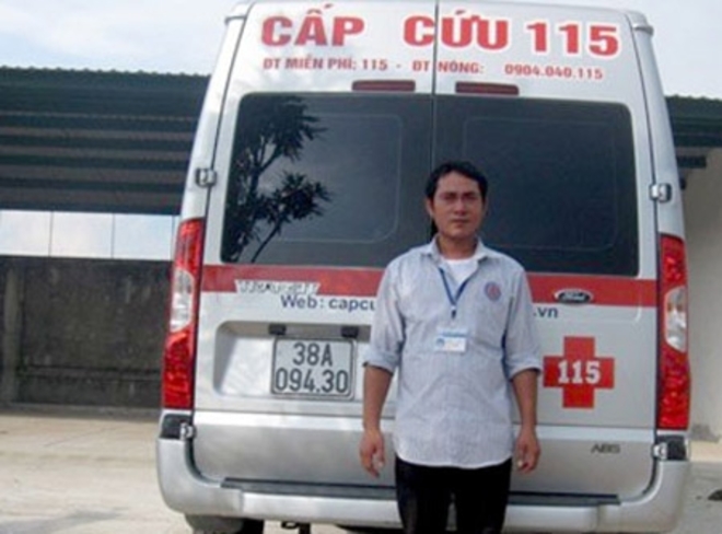 （C）  vnexpress,　救急車ドライバーのチャン・バン・ダイさん
