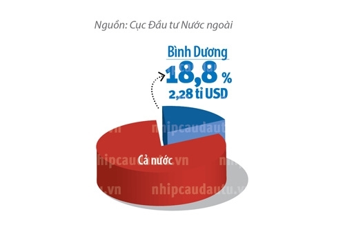 （Ｃ）Nhip Cau Dau Tu, FDIのビンズオン省が占める割合