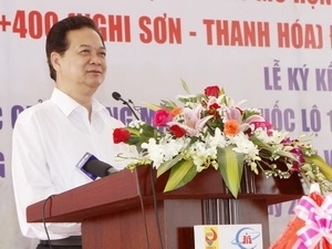 （Ｃ） Vietnamplus, 式典に出席したグエン・タン・ズン首相