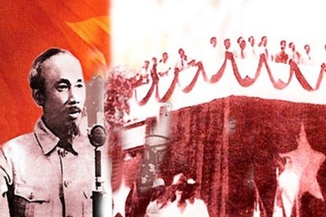 （Ｃ）Lao Dong, 「独立宣言」を発表するホー・チ・ミン主席