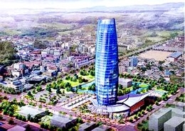(C) Cafef<br>ダナン市行政センタービル 完成イメージ