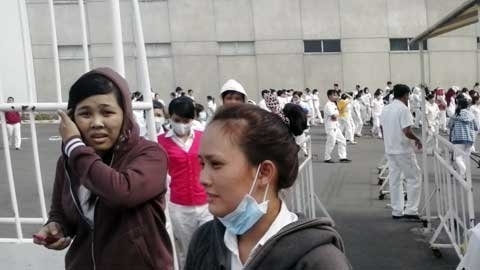 (C)vietnamnet, ストライキが発生した9日のニッセイベトナム社