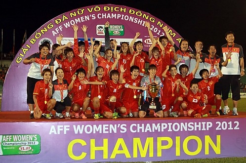 (C) Bongda, 東南アジア女子サッカー選手権で優勝したサッカー女子ベトナム代表チーム