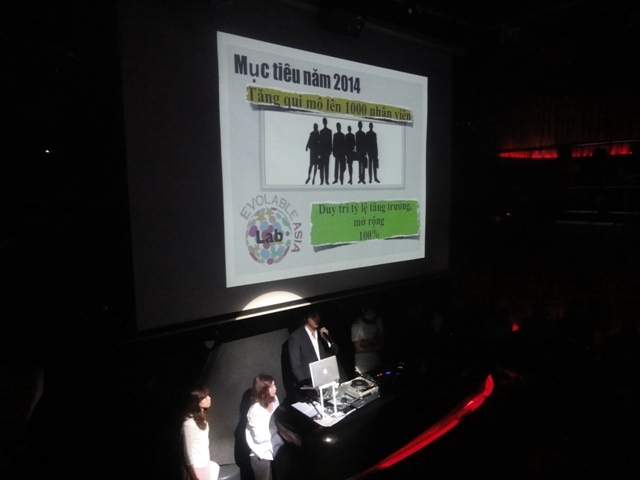（C）  Evolable Asia,　2014年第一四半期キックオフの様子