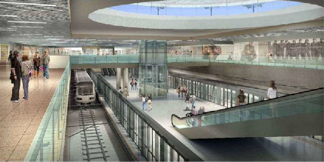 (C) 三井住友建設, JICA、完成予想図(ベンタイン中央駅)